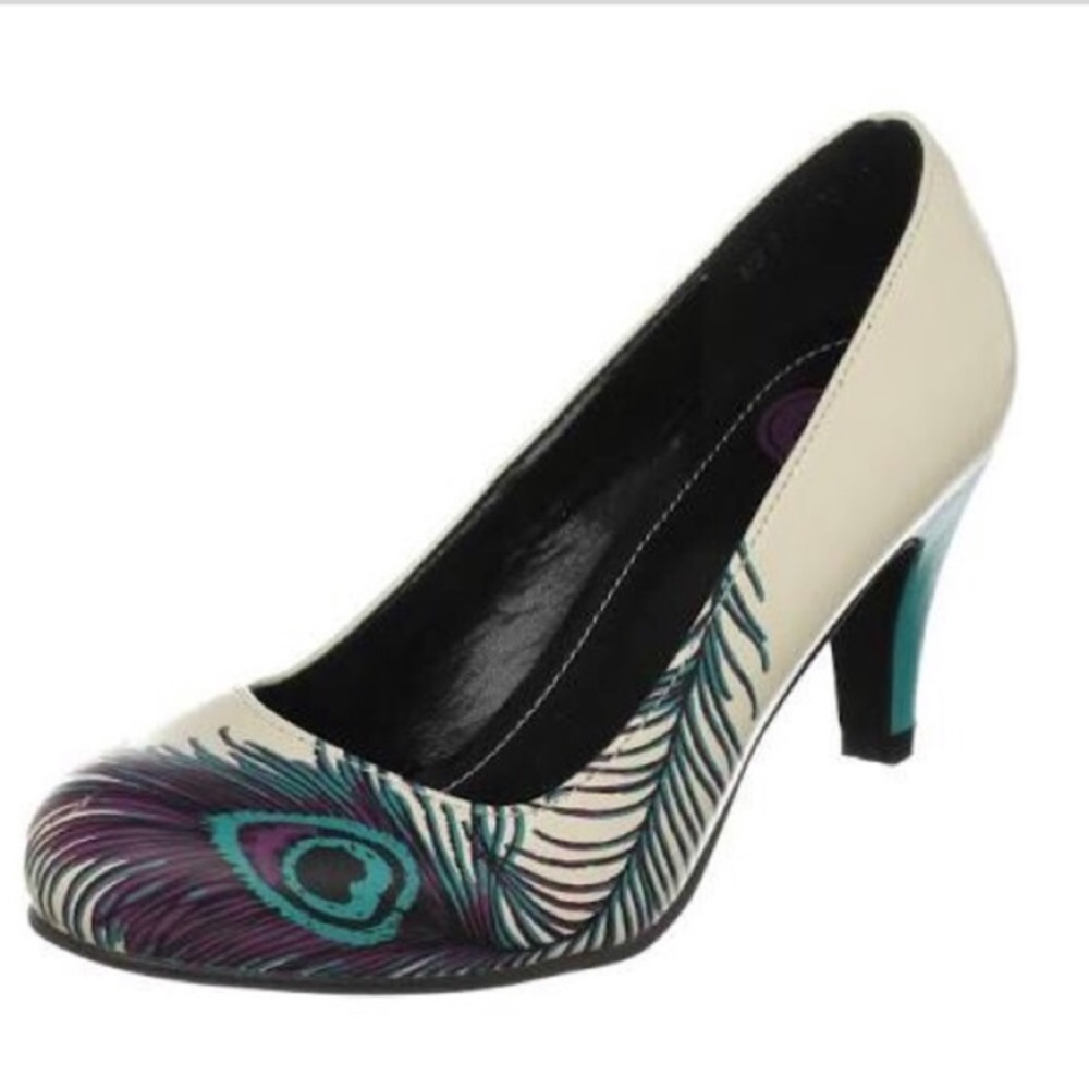 ModCloth Proudly Posh peacock heels by Tuk size 10